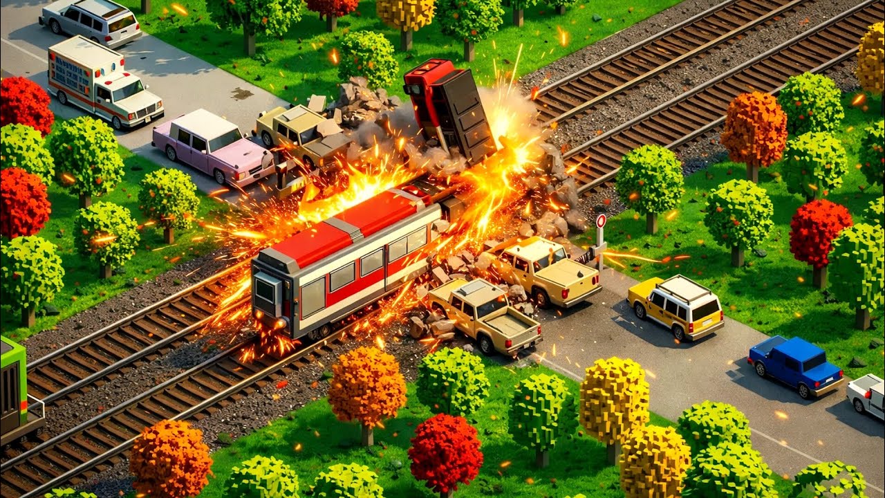 🚦 Railroad Crossing Mania – Dangerous Road Moments | Gameplay #77