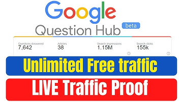 Google Question Hub Traffic Proof | Get Free Unlimited Organic Traffic on Your Website From Google
