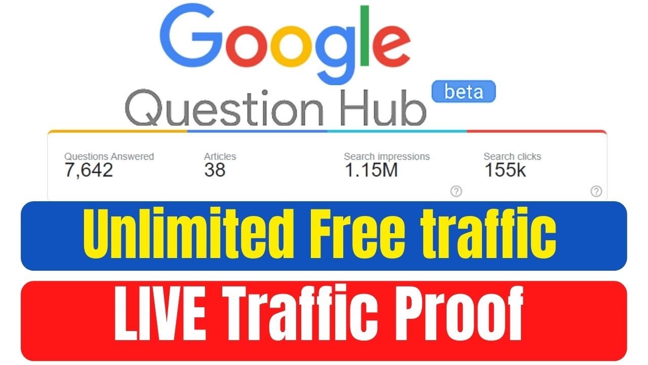 Google Question Hub Traffic Proof | Get Free Unlimited Organic Traffic on Your Website From Google
