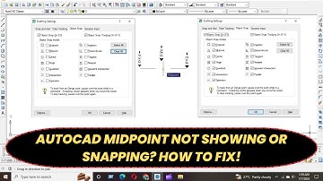 "AutoCAD Midpoint & Endpoint Not Showing or Snapping? How to Fix!"