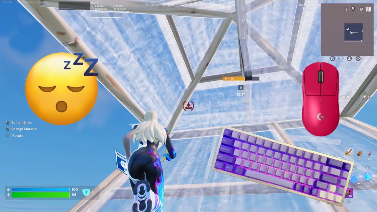 Fortnite ASMR Chill Logitech G Pro NK Cream switches 