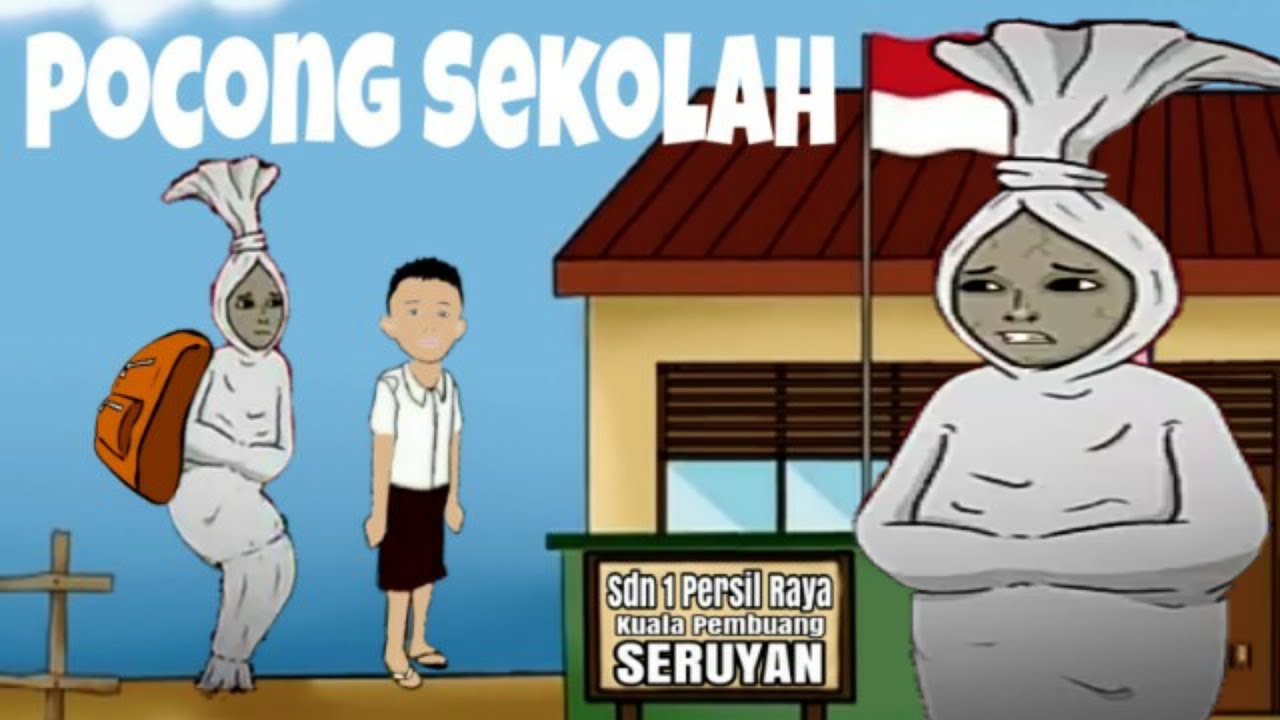 Kartun  Lucu  Pocong  Sekolah YouTube