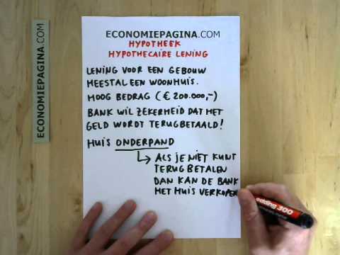 Hypotheek (hypothecaire lening) (Economiepagina.com)