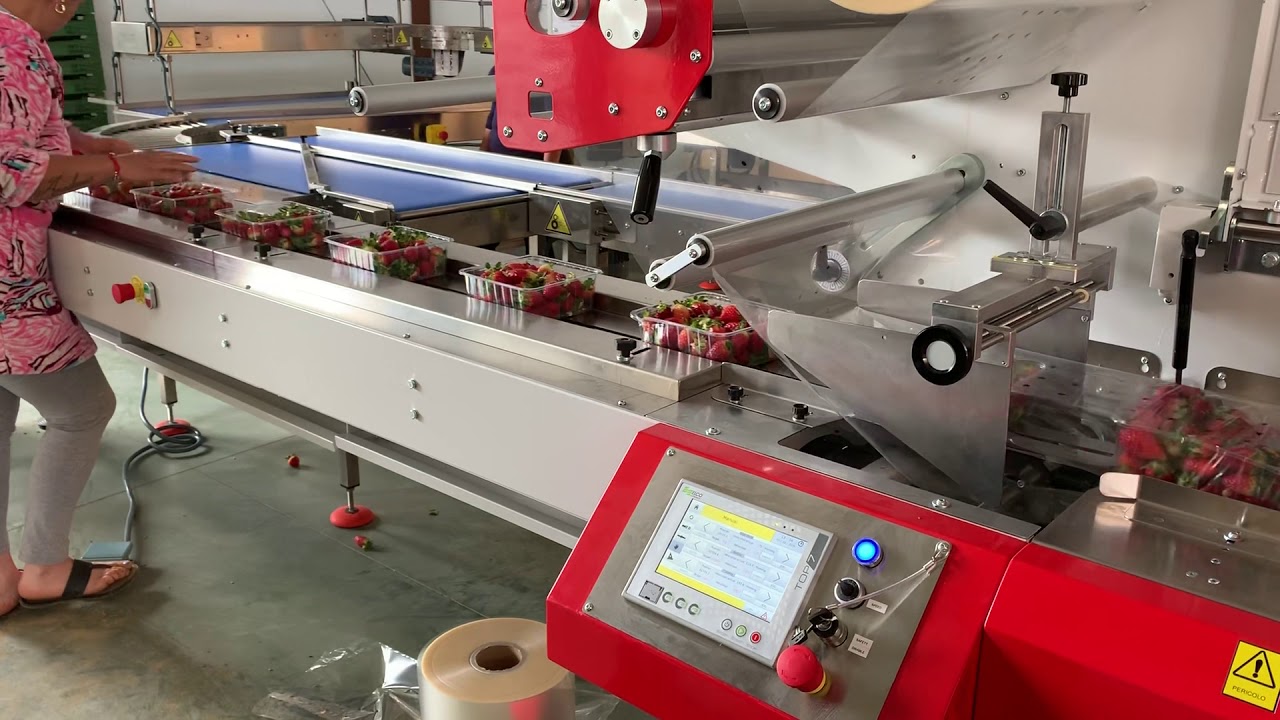 Victoria 600 flowpack for strawberries trays