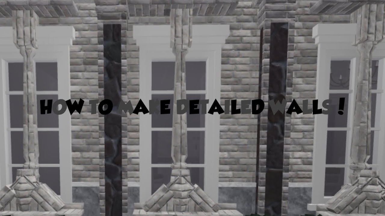 How to make detailed walls in Bloxburg! YouTube