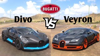 BUGATTI DIVO Vs BUGATTI VEYRON SUPERSPORT DRAG RACE - FORZA HORIZON 5 screenshot 2