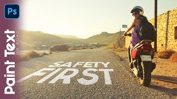 Paint Text on Road | Perspective Text in Photoshop (for BEGINNERS) | Adobe Photoshop Tutorial