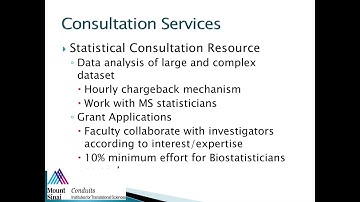 Get me a Statistician...STAT: Consultation Services