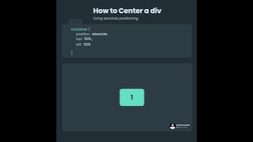 How to center a div using position absolute