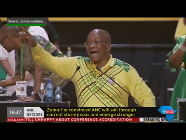 President Jacob Zuma sings 'Inde lendlela esiyihambayo' for the very last time