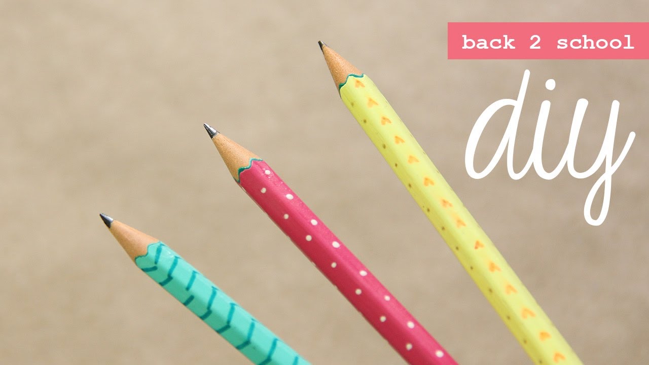 oficina postal Resolver tocino Decora tus lápices: rápido, fácil y lindo #Back2School - YouTube