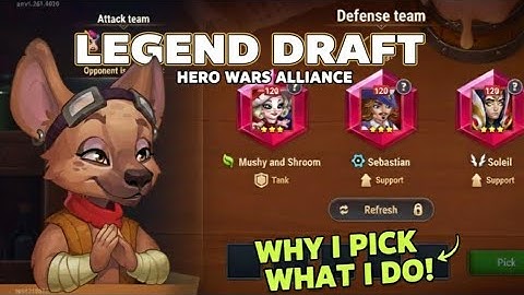 WHY I PICK WHAT I DO! Legend Draft Pro Tips and Gameplay (Hero Wars Alliance)