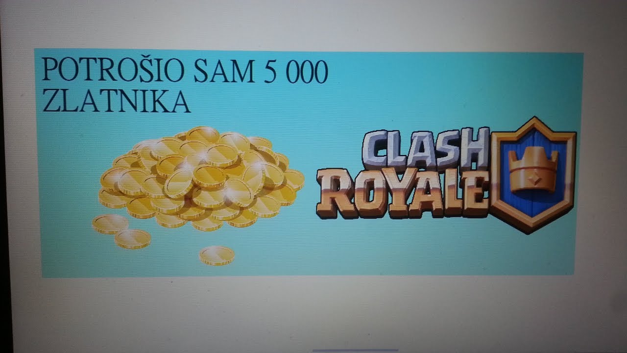 POTROŠIO SAM 5 000 ZLATNIKA- CLASH ROYALE - YouTube Dino Games Hd