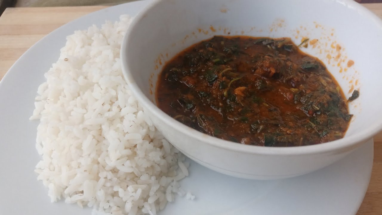 DELICIOUS WHITE RICE AND AMARANTH GREEN STEW RECIPE | EASY AND HEALTHY ...