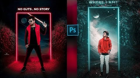 Photoshop 3D Neon Futuristic Boy photo editing tutorial ||Hamza Editz