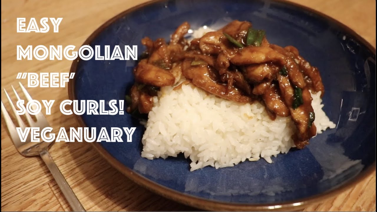 Easy Mongolian "Beef" Soy Curls!