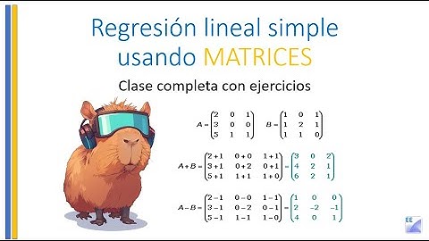 Regresión lineal simple usando matrices