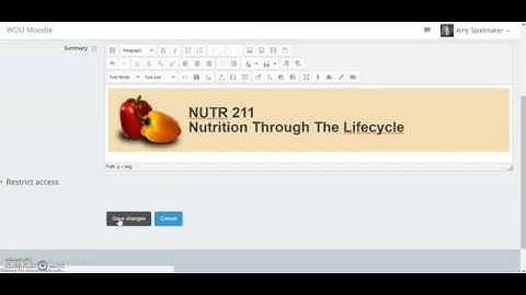 Add a banner to your Moodle course page: method 2