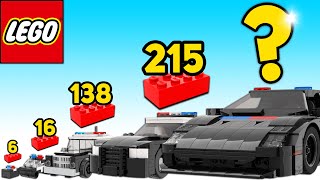 LEGO Police Car In Different Scales - Comparison