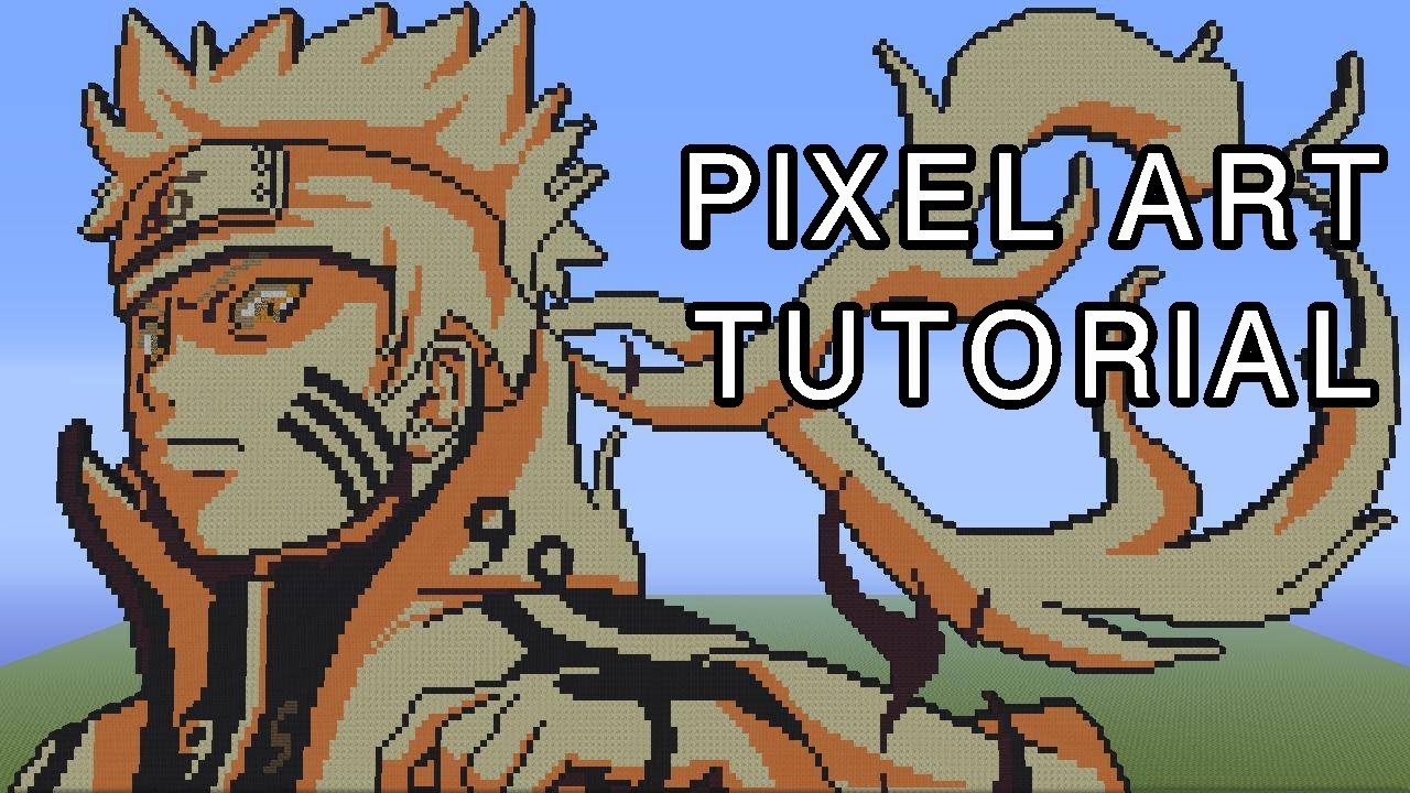 Minecraft Pixel Art Tutorial Naruto Bijuu Mode