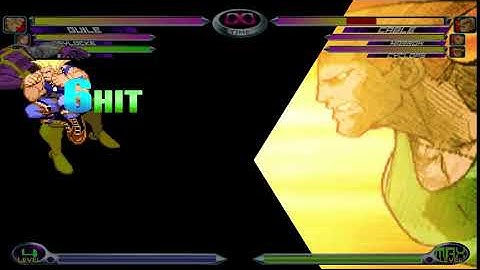 Marvel vs Capcom 2 - Guile corner juggle