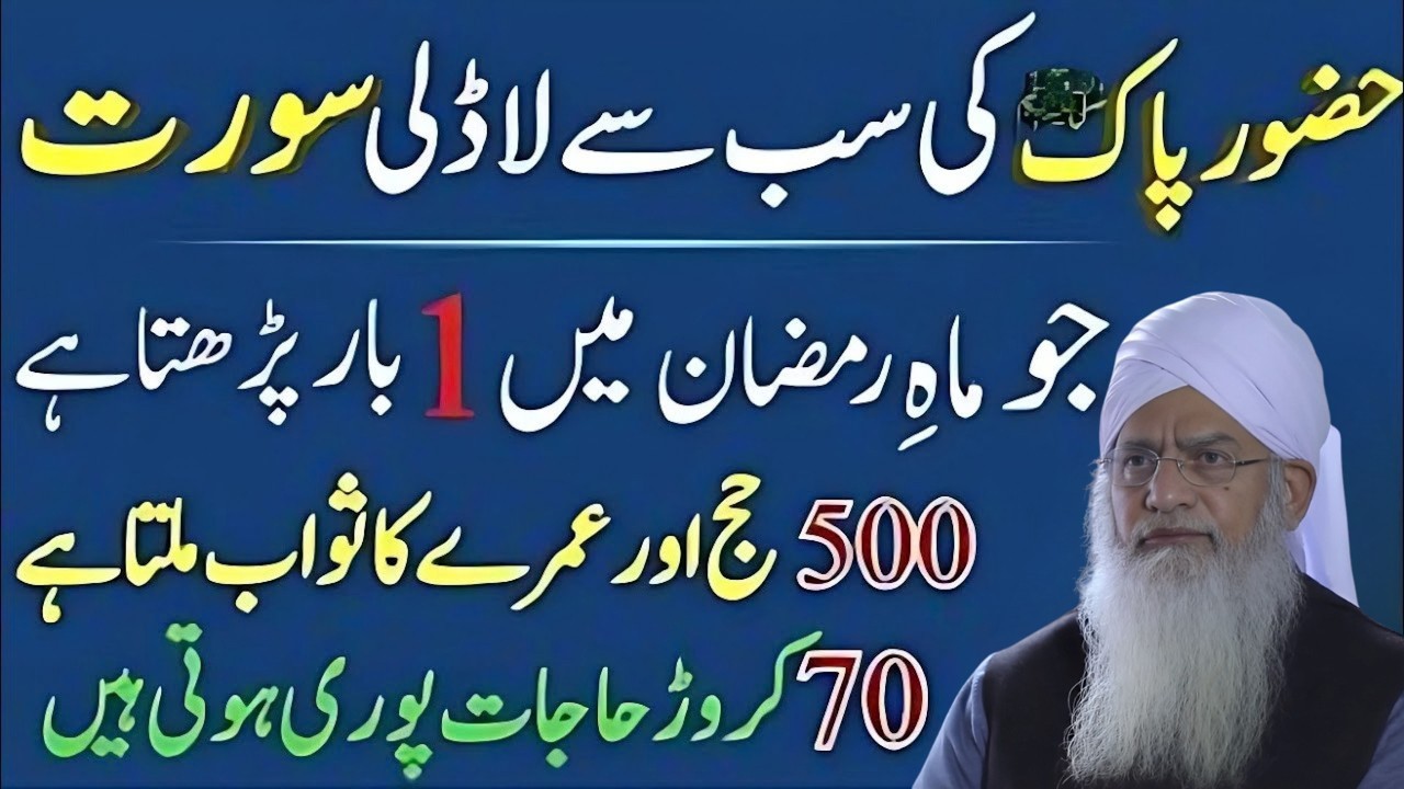 Ramzan Mein Zaroor Parhein Nabi Pak ﷺ Ki Ladli Surah | Har Dua Qabool Hone Ka Amal | Peer Zulfiqar