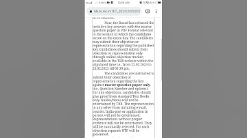 How to download TET paper 2 Tentative Answer key  2023?