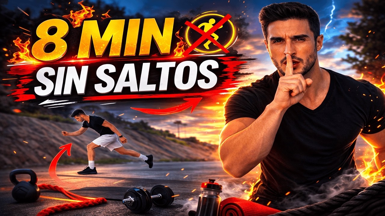 👉 8 MIN SIN SALTOS 🔥 Full Body en Casa (Entrena Conmigo)