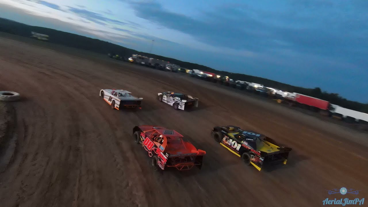 Marion Center Raceway Racing Heat Races 10/2/2021 4K Drone YouTube