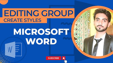 Microsoft Word 2016 Styles Group & Editing Group in Home Tab #dhanibakhsh
