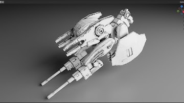 Make a Space Monster by Grid Modeler and Beta Quad (blender addon)