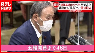 野党「開催基準示すべき」五輪開催に菅総理は（2021年6月7日放送「news every.」より）