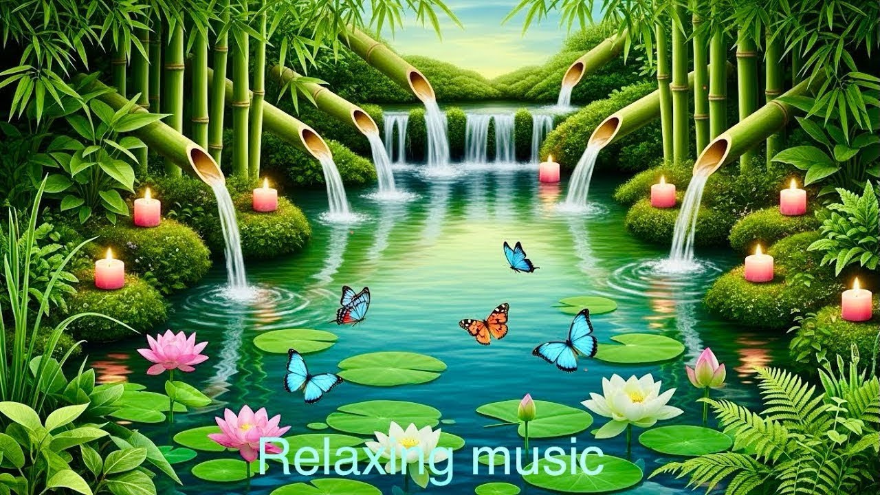 Music for good sleep and nature at night ,sounds soft drifting light flute,stress relief,sleep 