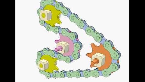 Bộ truyền xích điển hình có bộ tăng xích Chain drive 1B