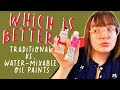 The Differences Between Water Mixable and Traditional Oil Paints // Non-Toxic Oil Painting