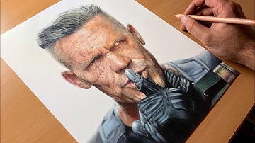 Drawing Cable (Josh Brolin) - Deadpool 2 - Time-lapse | Artology