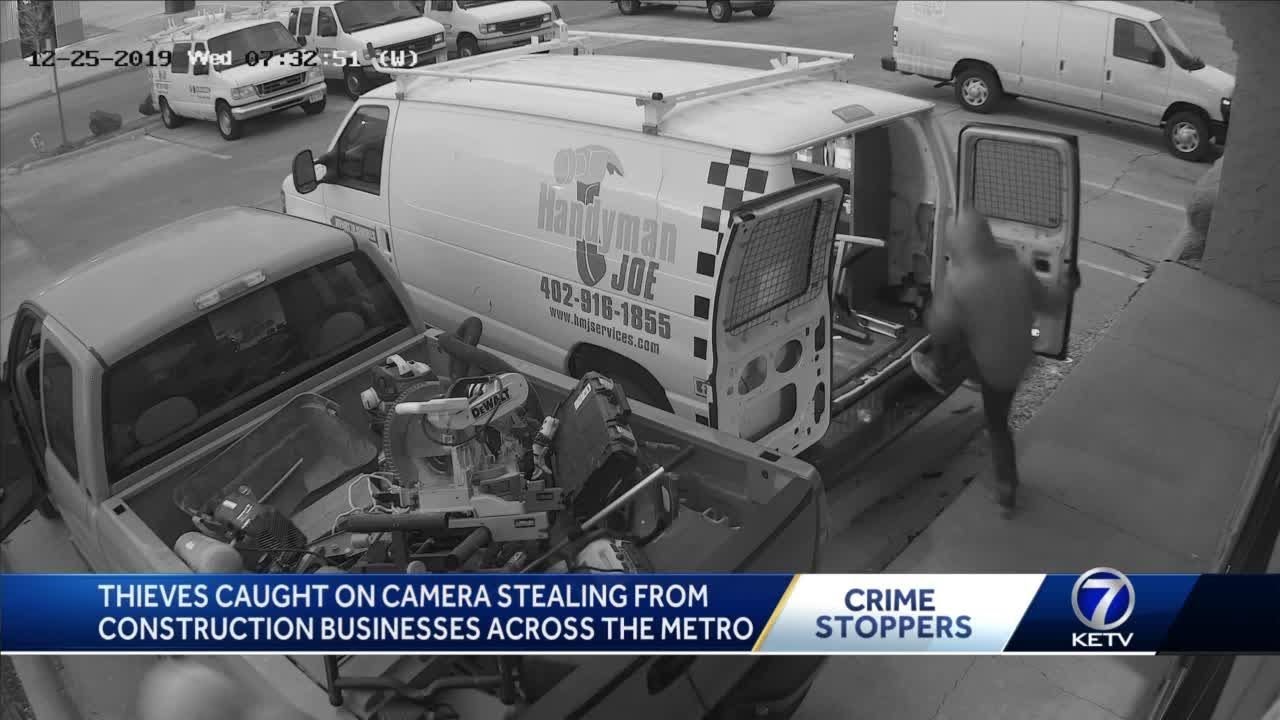 Thieves caught on camera stealing from construction businesses - YouTube