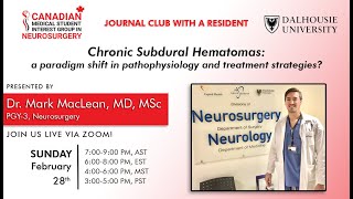 Neurosurgery Journal Club with Dr. MacLean