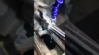 Reaming a 28mm bore for a rear spacer to fit a Yamaha TDM900