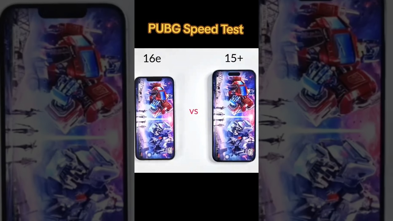 iphone 16e VS iphone 15+ pubg Speed Test 