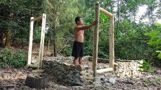 Primitive Life:Make the Door-Carpentry-Build a new house-p2