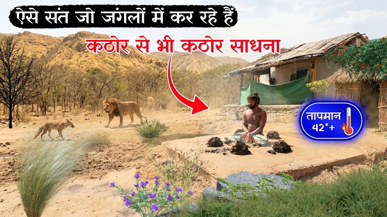 ख़ूँख़ार जानवरों के बीच जंगल में साधना करने वाले दिव्य संत @BrajVihar  #santseva #brajkesant 