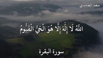 سعد الغامدي سورة البقرة آية الكرسي  اللَّهُ لا إله إلا هو الحي القيوم لا تأخذه سنة ولا نوم