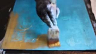 How to Paint a Textured Painting: BRONZED EARTH - PART TWO Tutorial