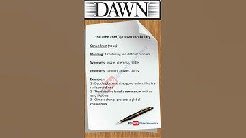 Conundrum | Meaning, Synonyms, Antonyms & Example Sentences | Advanced English Vocabulary