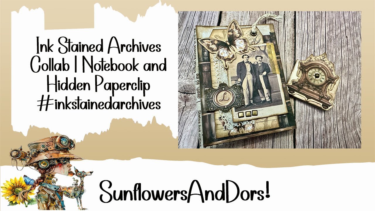 Ink Stained Archives Collab | Notebook Journal with Hidden Paperclip
