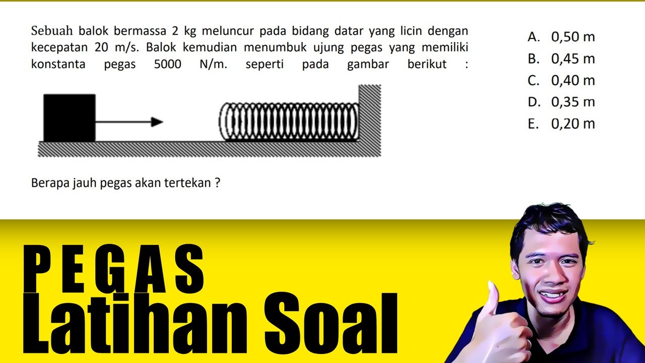 Sebuah Balok Bermassa 2 Kg Meluncur Pada Bidang Datar Yang Licin Youtube