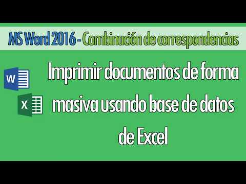 Word 2016 Imprimir contratos de forma masiva usando BD de Excel