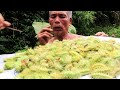 Would You Dare Eat This Hairy Banana Leaf Caterpillar? | Horror asian cuisine