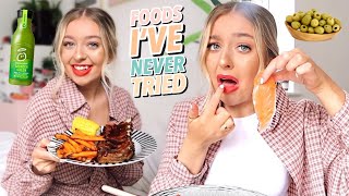 Eating Foods I Have NEVER Tried for 24 Hours!